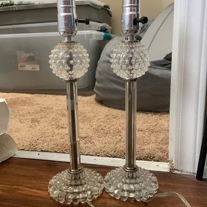 lamp with no lamp shade. *GLASS*